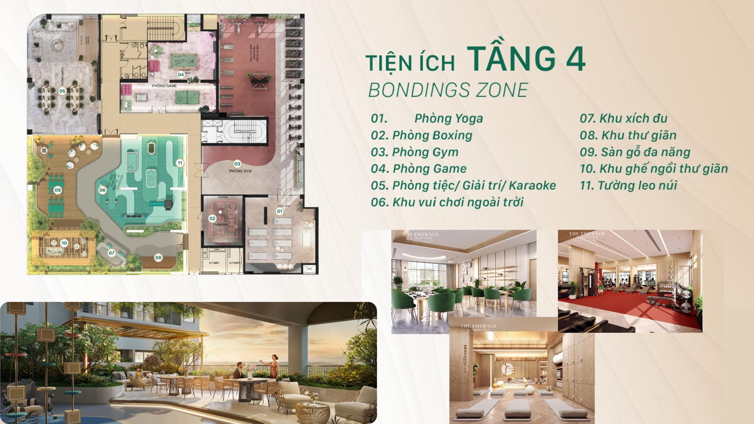 Khu Tiện ích The Emerald Garden View Tại Tầng 4