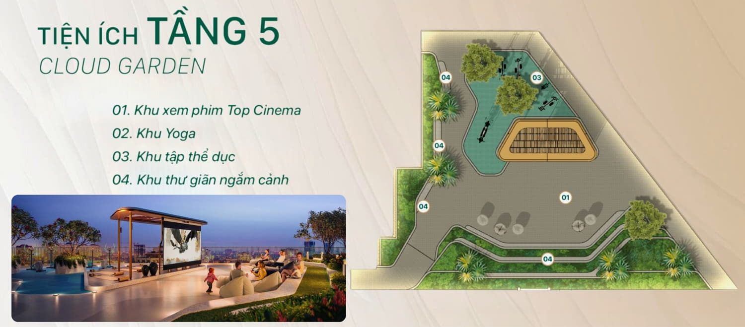 Khu Tiện ích The Emerald Garden View Tại Tầng 5