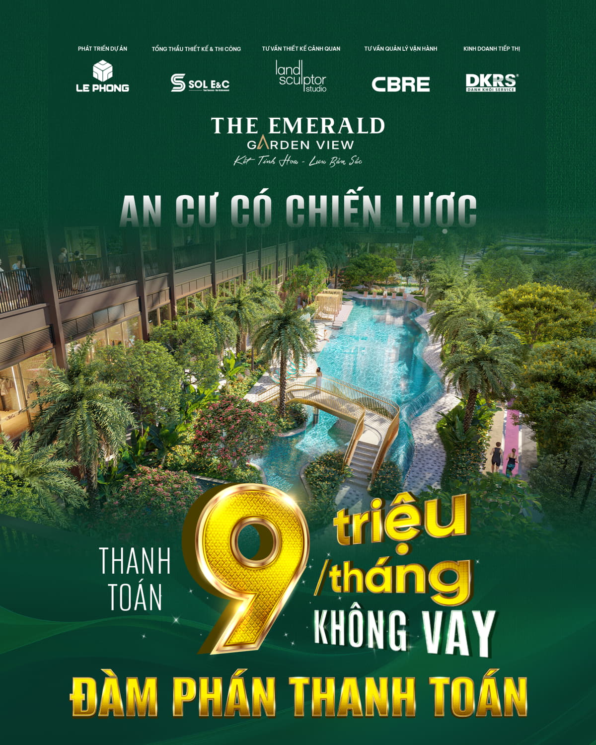 The Emerald Garden View Thanh Toán 9 Triệu Trên Tháng